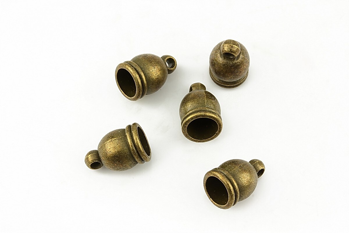 Capat de snur bronz 12x7mm (interior 6mm)