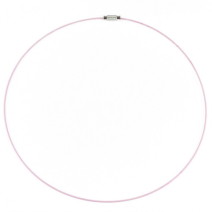 Baza siliconata colier, diametru 14,5cm - roz lila