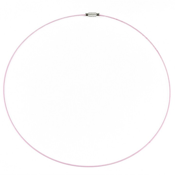 Baza siliconata colier, diametru 14,5cm - roz lila