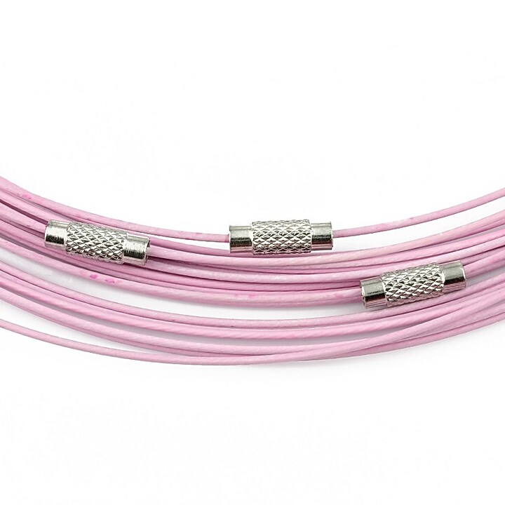 Baza siliconata colier, diametru 14,5cm - roz lila