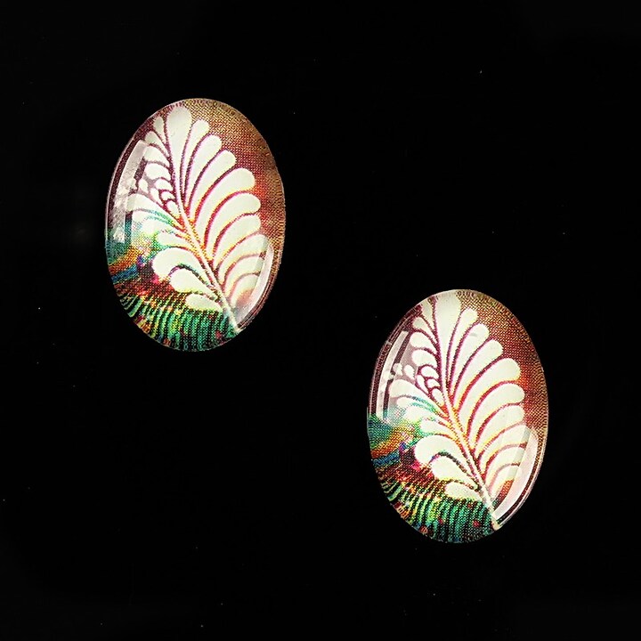 Cabochon sticla 18x13mm "Background" cod 851