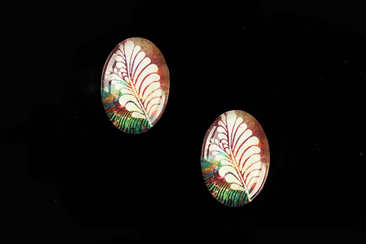 Cabochon sticla 18x13mm "Background" cod 851