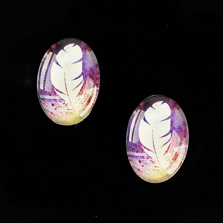 Cabochon sticla 18x13mm "Background" cod 853