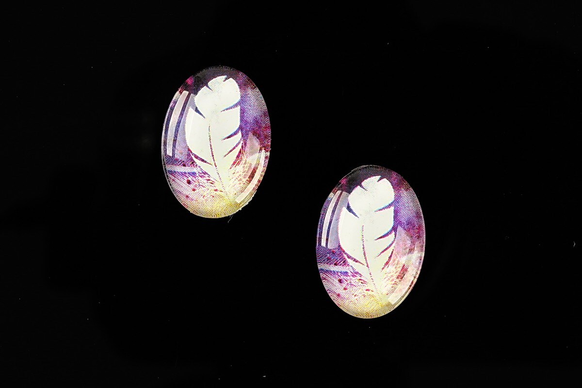 Cabochon sticla 18x13mm "Background" cod 853