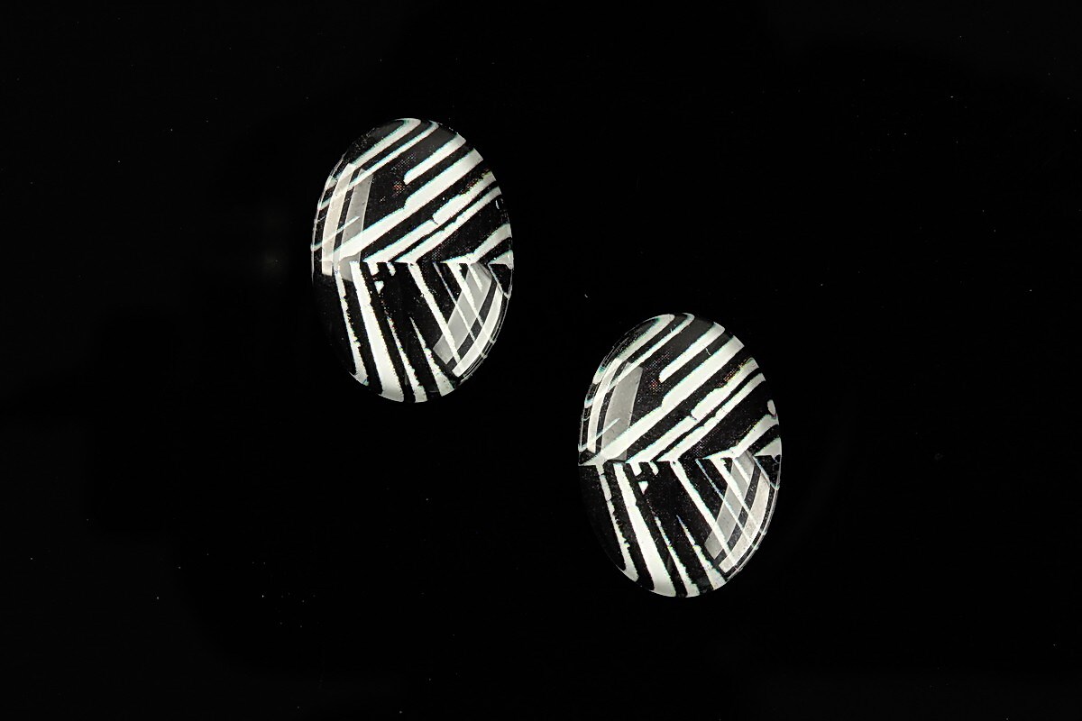 Cabochon sticla 18x13mm "Background" cod 858