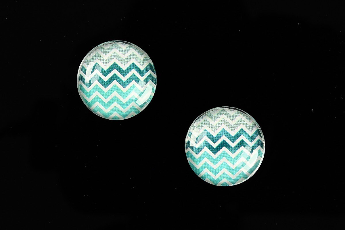 Cabochon sticla 16mm "Pattern" cod 879