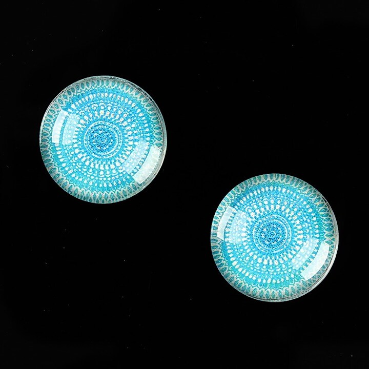 Cabochon sticla 16mm "Pattern" cod 881