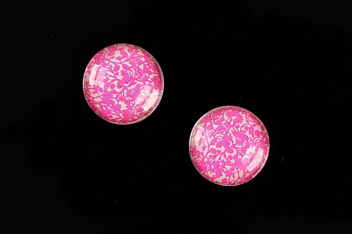 Cabochon sticla 16mm "Pattern" cod 885