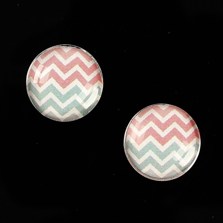 Cabochon sticla 16mm "Pattern" cod 886