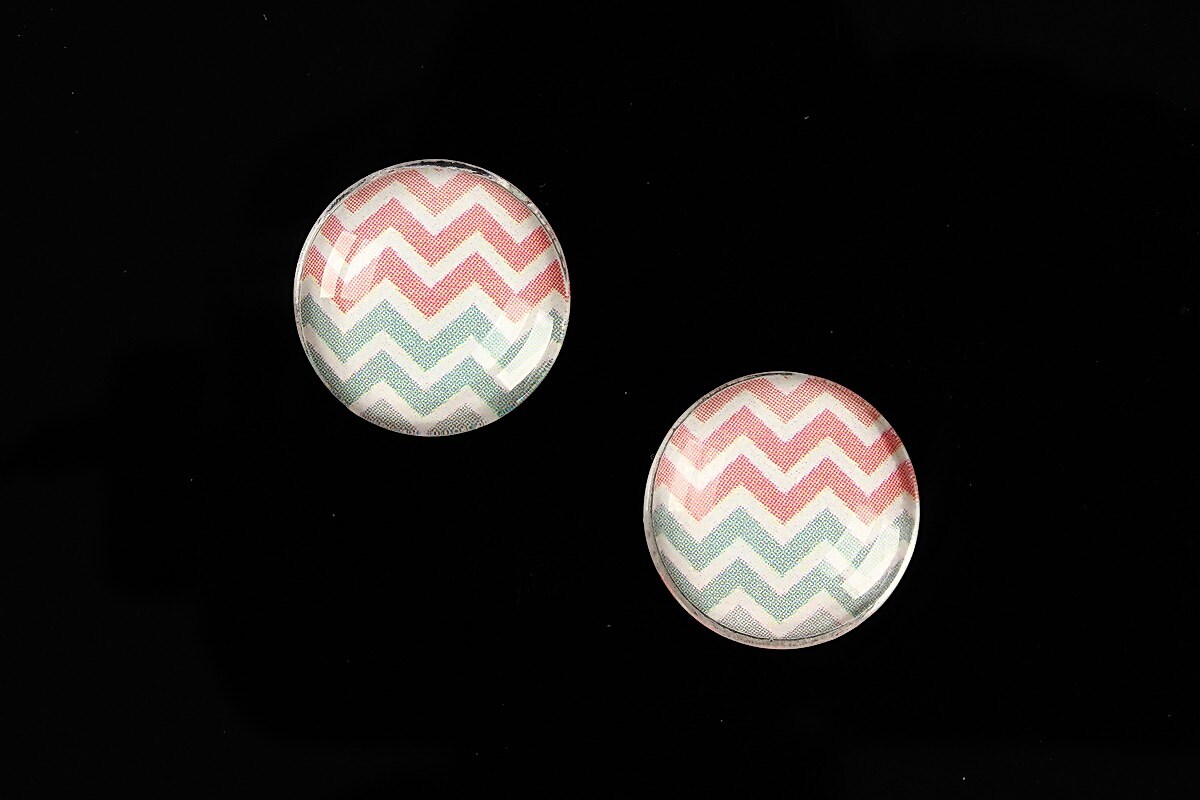 Cabochon sticla 16mm "Pattern" cod 886