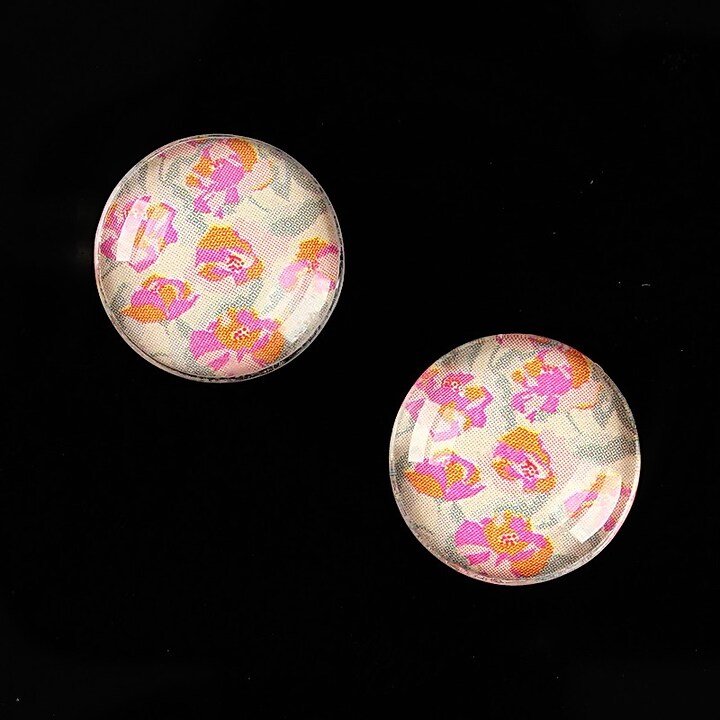 Cabochon sticla 16mm "Pattern" cod 889