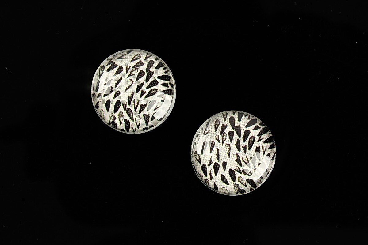 Cabochon sticla 16mm "Pattern" cod 897