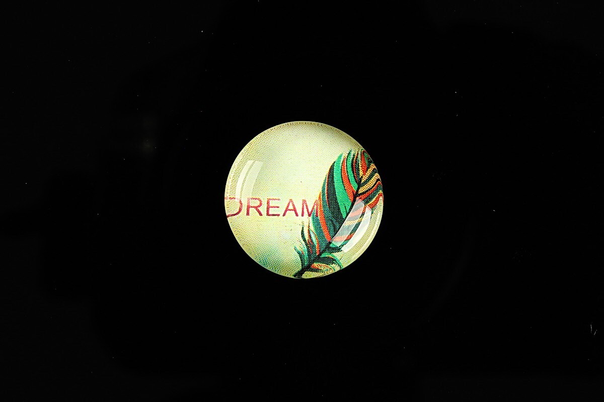 Cabochon sticla 18mm "Good things" cod 906