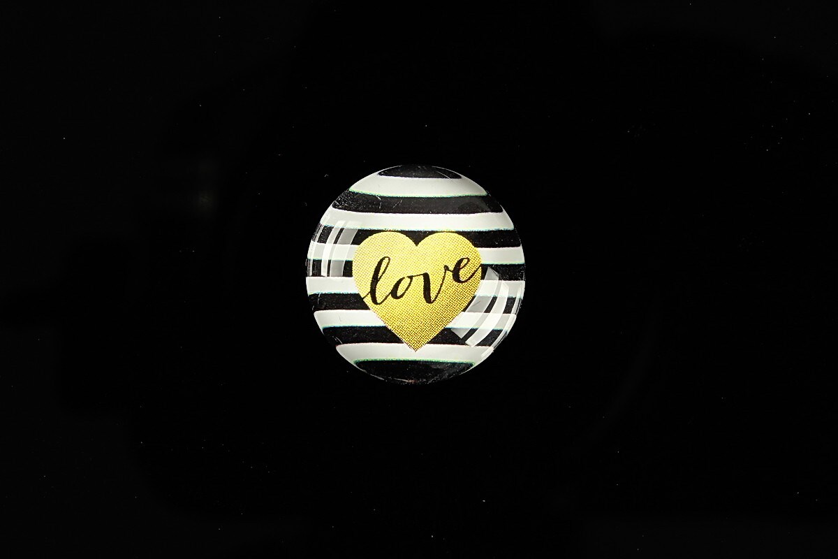 Cabochon sticla 18mm "Pattern" cod 909