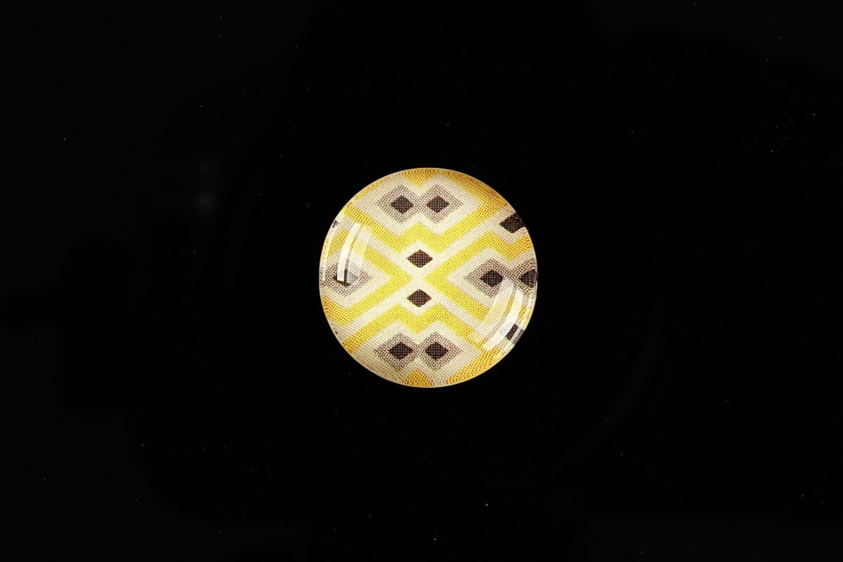 Cabochon sticla 18mm "Pattern" cod 910