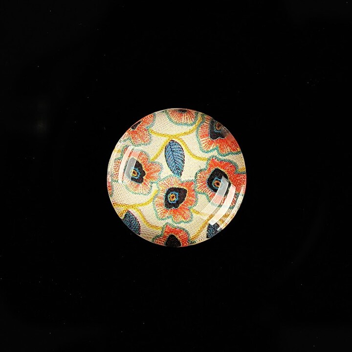 Cabochon sticla 18mm "Pattern" cod 912