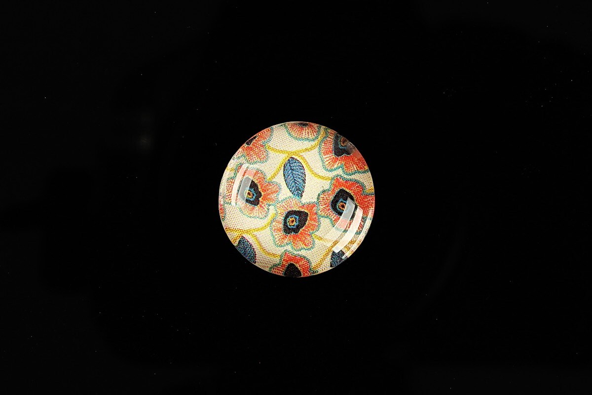 Cabochon sticla 18mm "Pattern" cod 912