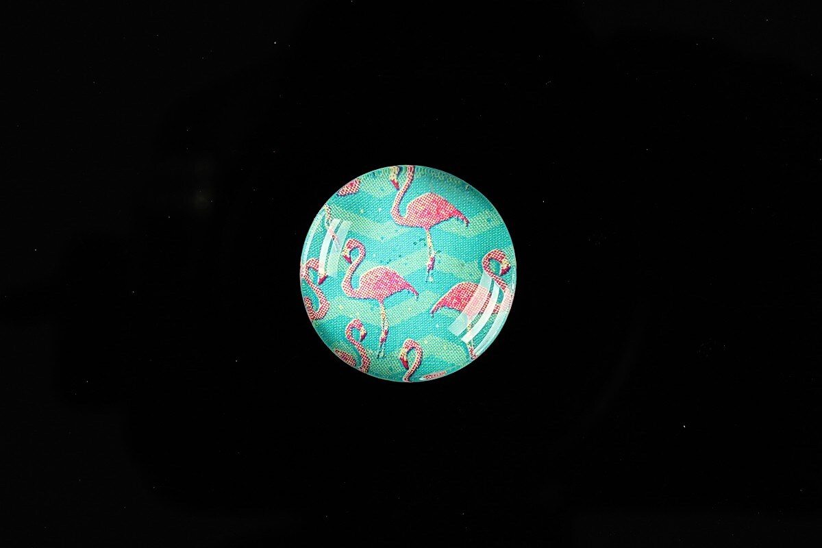 Cabochon sticla 18mm "Pattern" cod 916