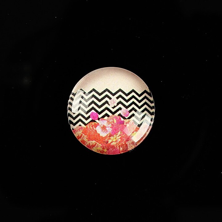 Cabochon sticla 18mm "Pattern" cod 919