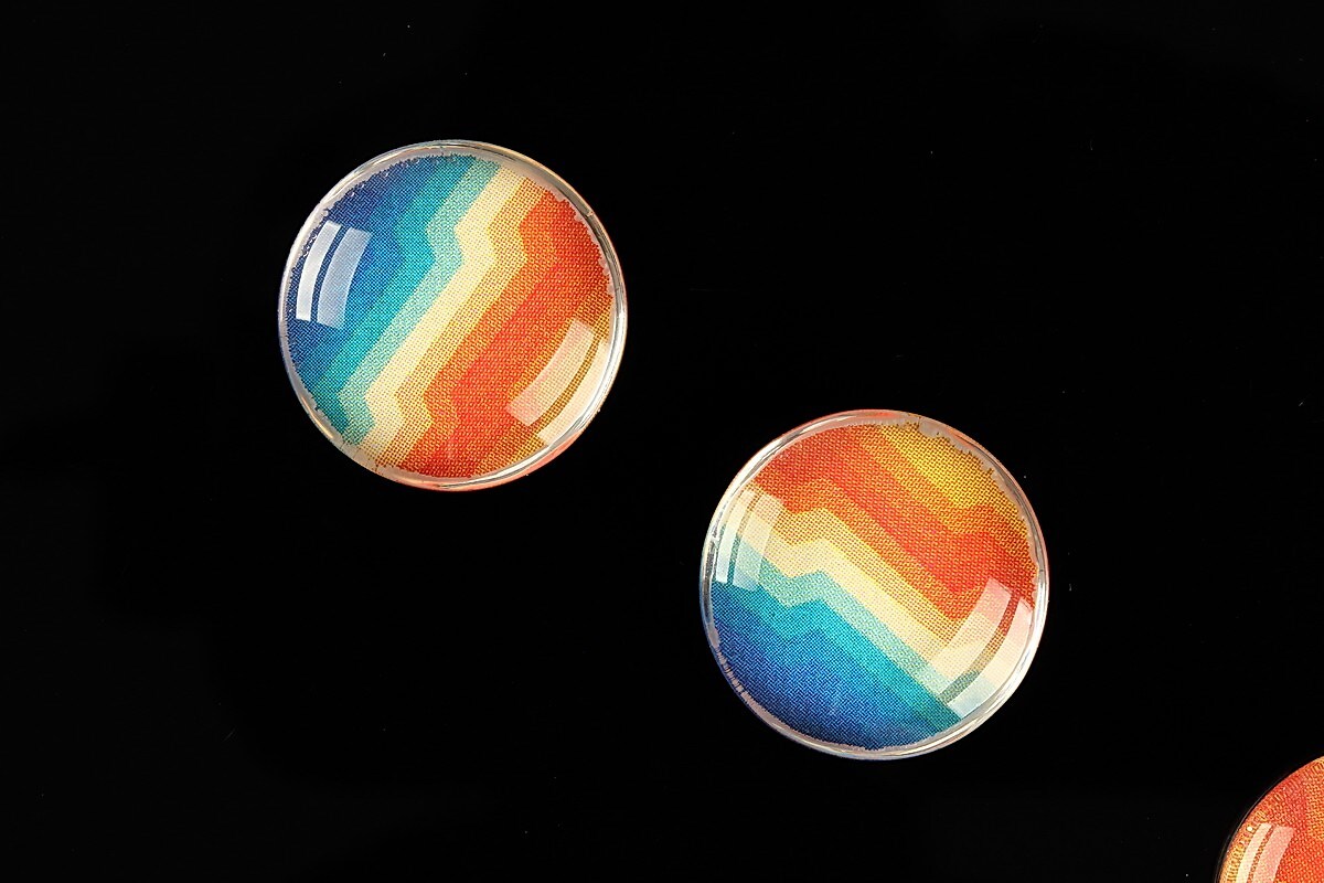 Cabochon sticla 18mm "Pattern" cod 921