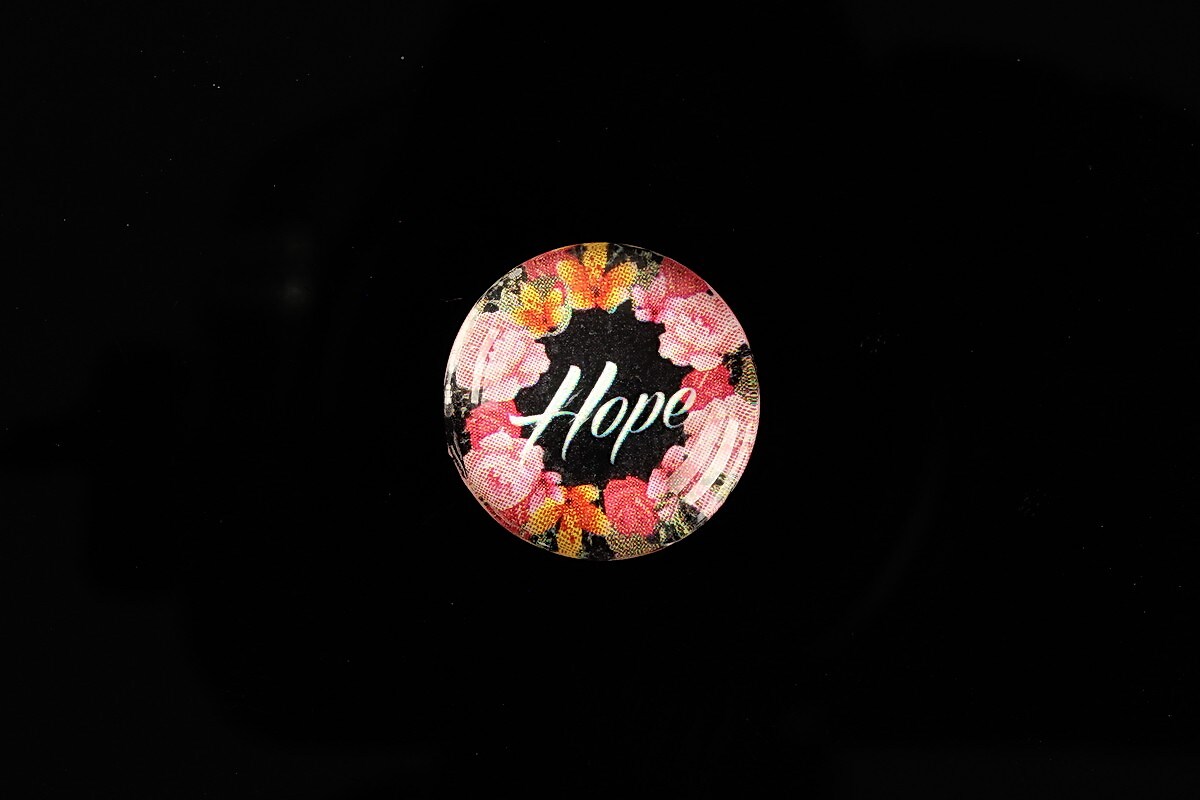 Cabochon sticla 18mm "Hope" cod 925