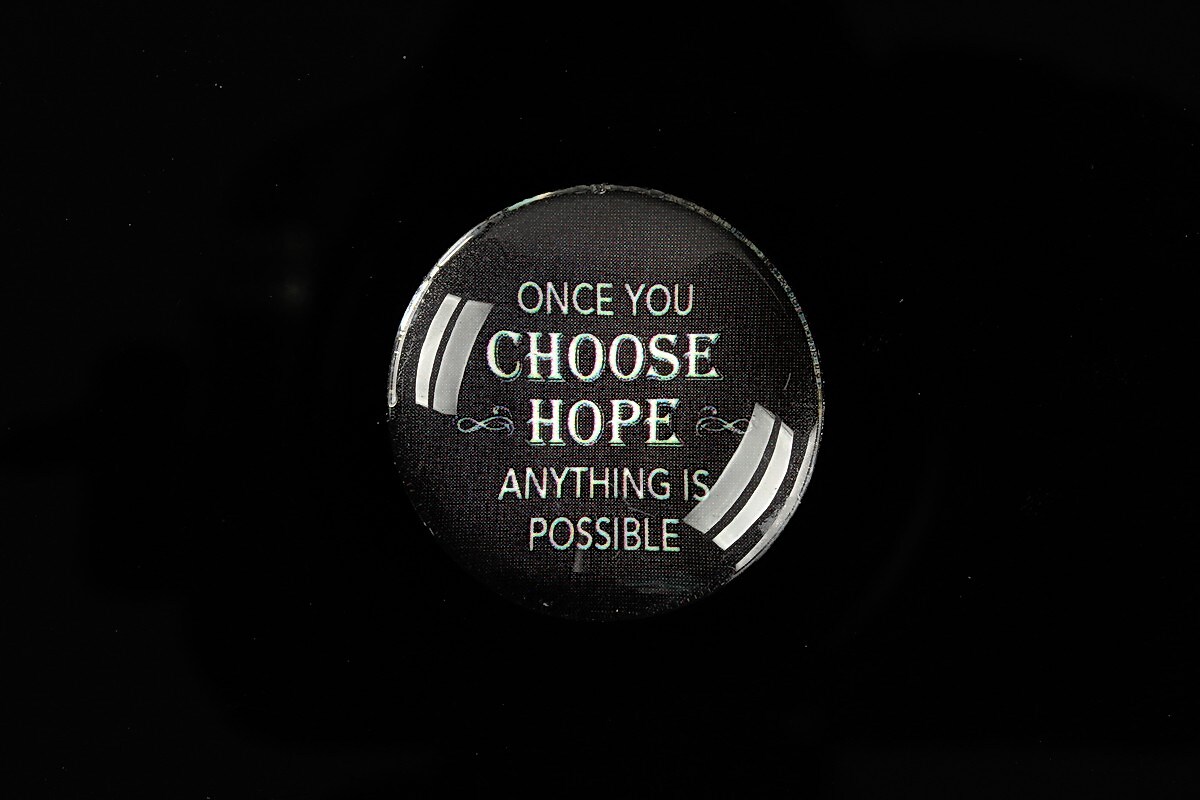 Cabochon sticla 25mm "You can choose" cod 930