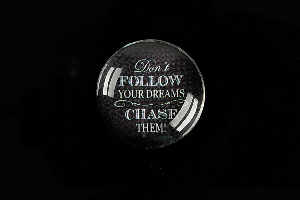 Cabochon sticla 25mm "You can choose" cod 931