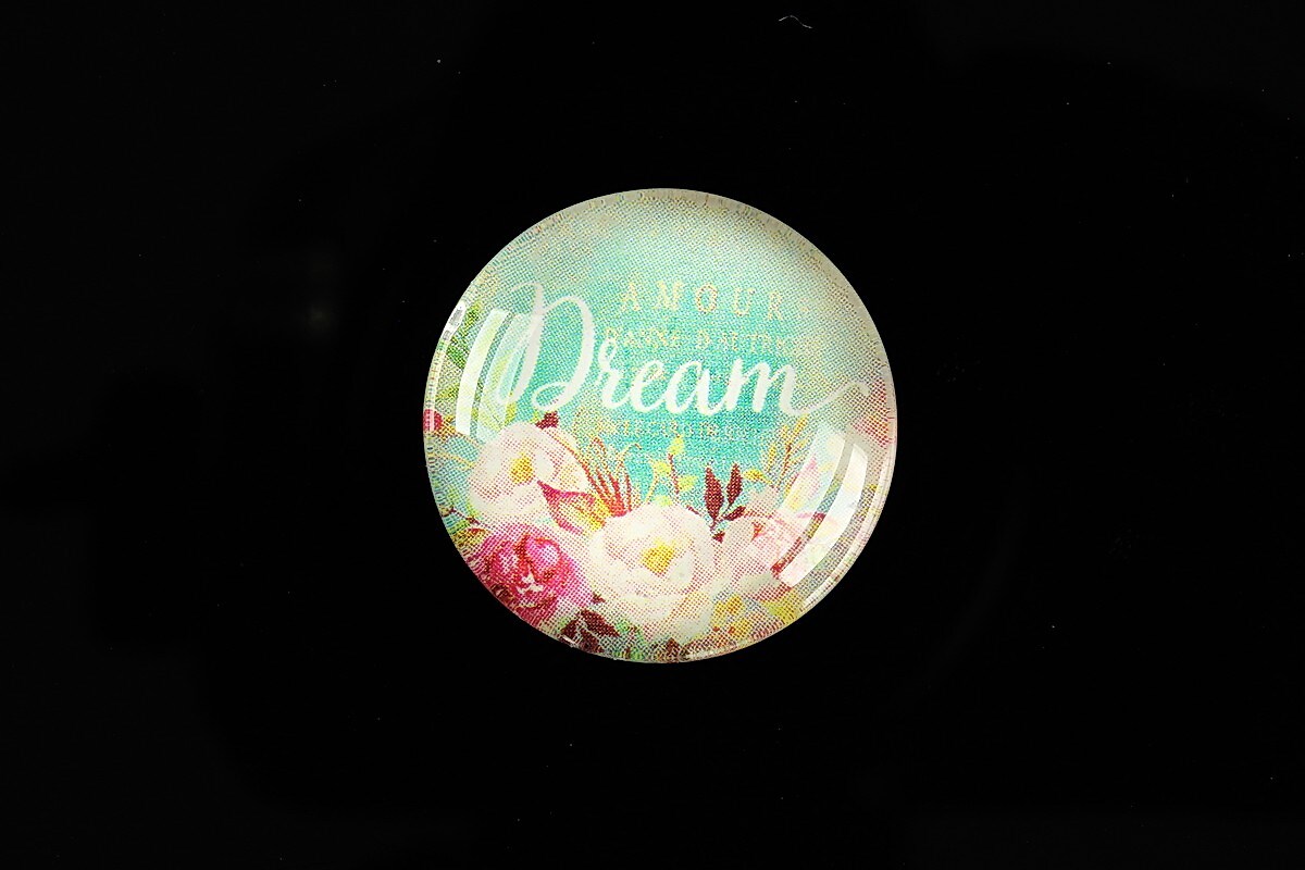 Cabochon sticla 25mm "Dream" cod 934