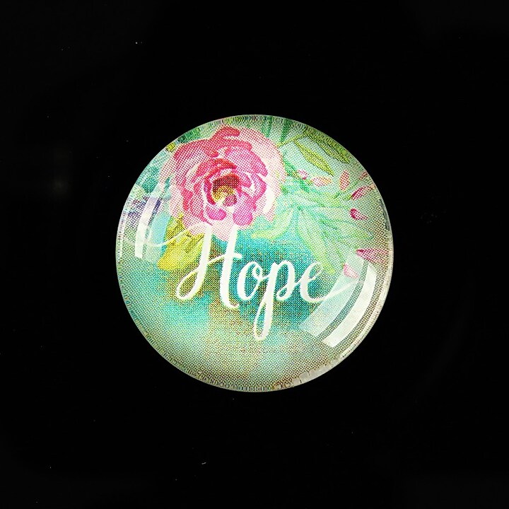 Cabochon sticla 25mm "Hope" cod 937