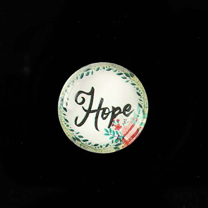 Cabochon sticla 20mm "Hope" cod 940