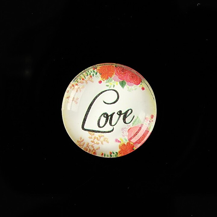 Cabochon sticla 20mm "Love" cod 944