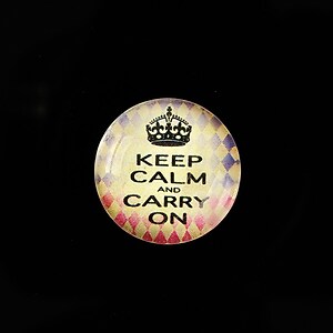 Cabochon sticla 20mm "Always Keep Calm" cod 945