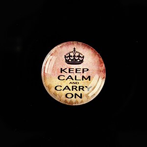 Cabochon sticla 20mm "Always Keep Calm" cod 948