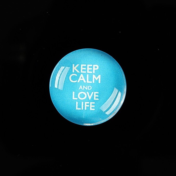 Cabochon sticla 20mm "Always Keep Calm" cod 952