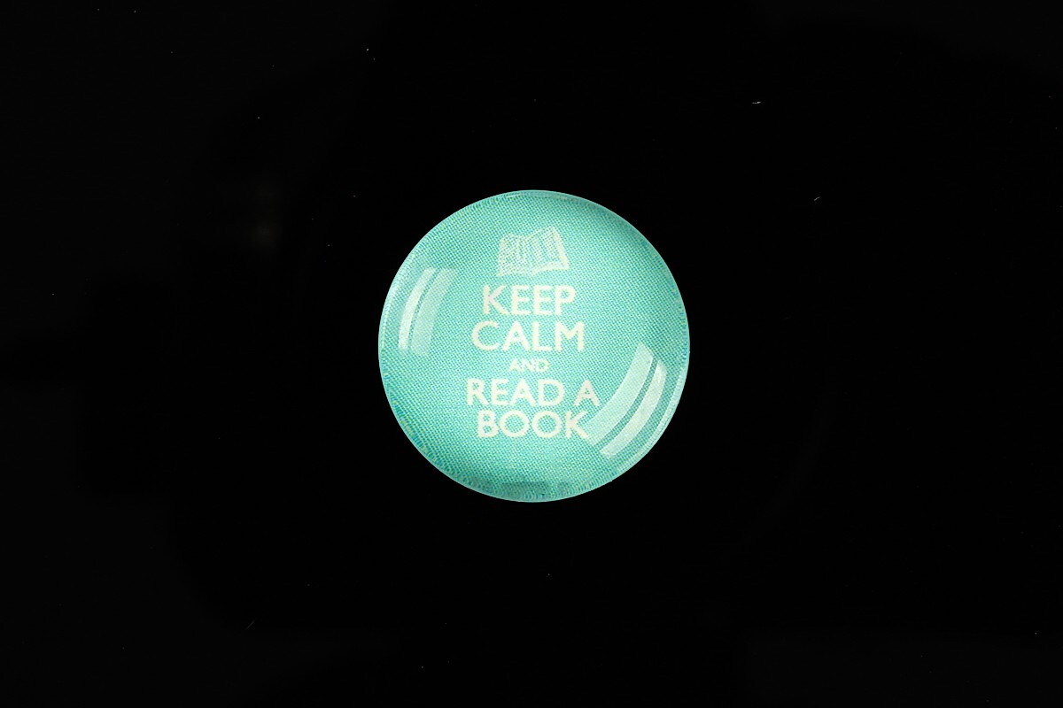 Cabochon sticla 20mm "Always Keep Calm" cod 954