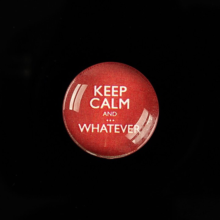 Cabochon sticla 20mm "Always Keep Calm" cod 956