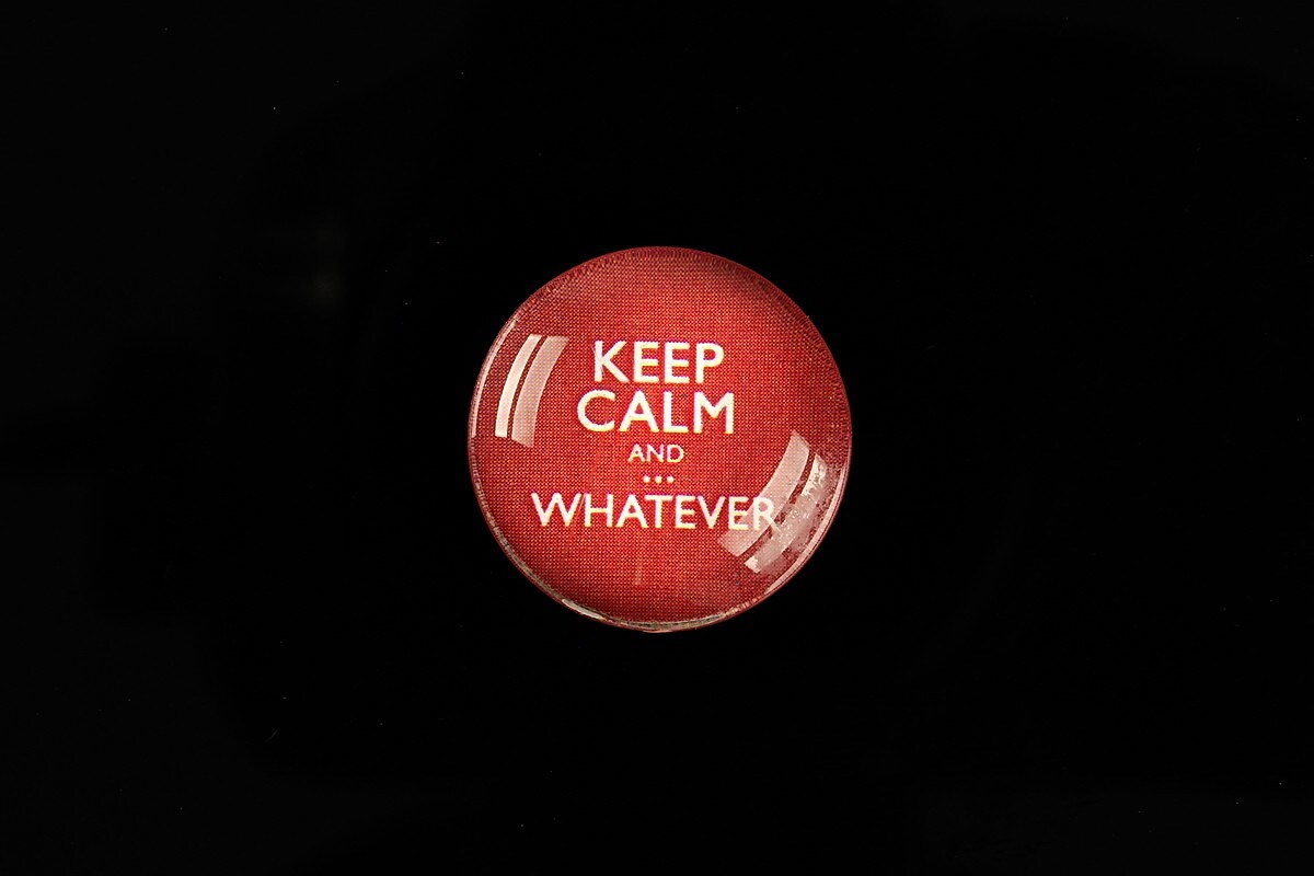 Cabochon sticla 20mm "Always Keep Calm" cod 956