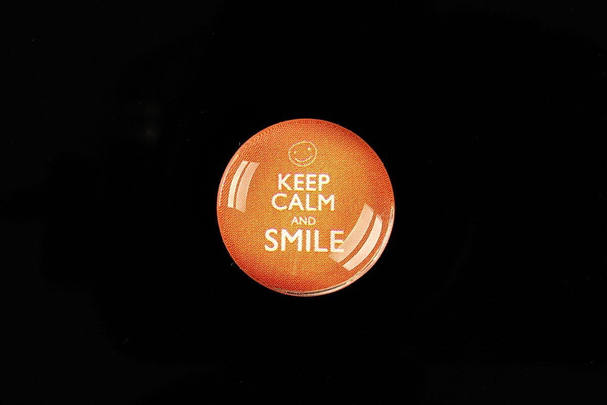 Cabochon sticla 20mm "Always Keep Calm" cod 957