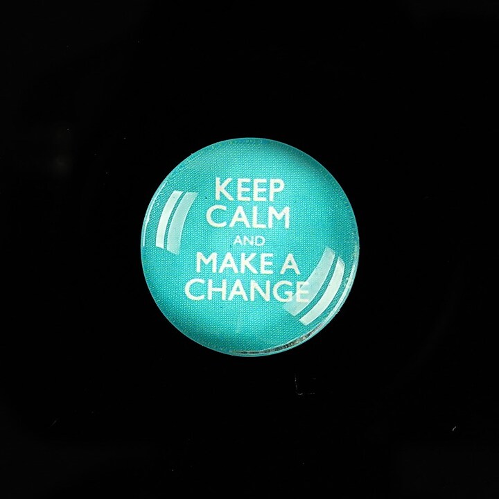 Cabochon sticla 20mm "Always Keep Calm" cod 958