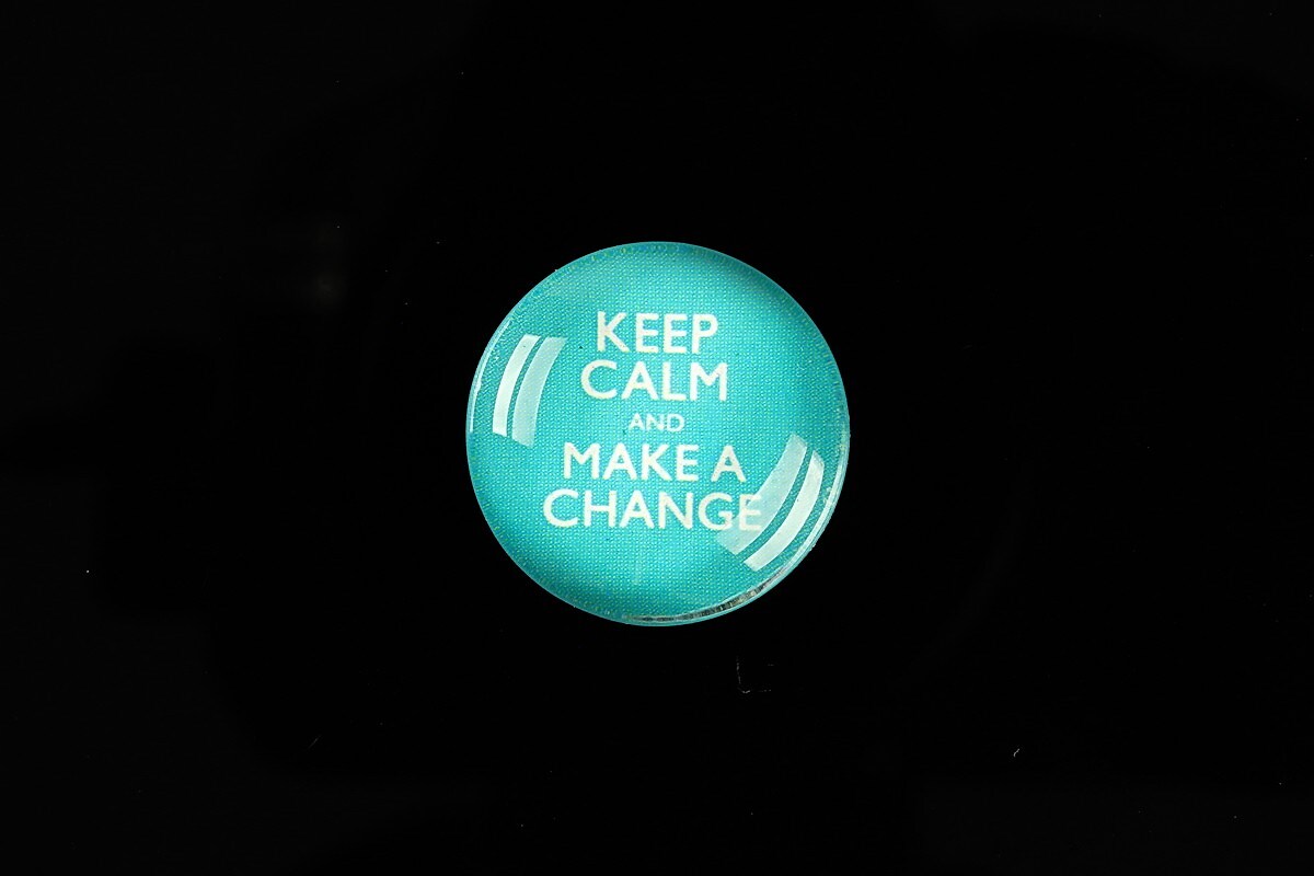 Cabochon sticla 20mm "Always Keep Calm" cod 958