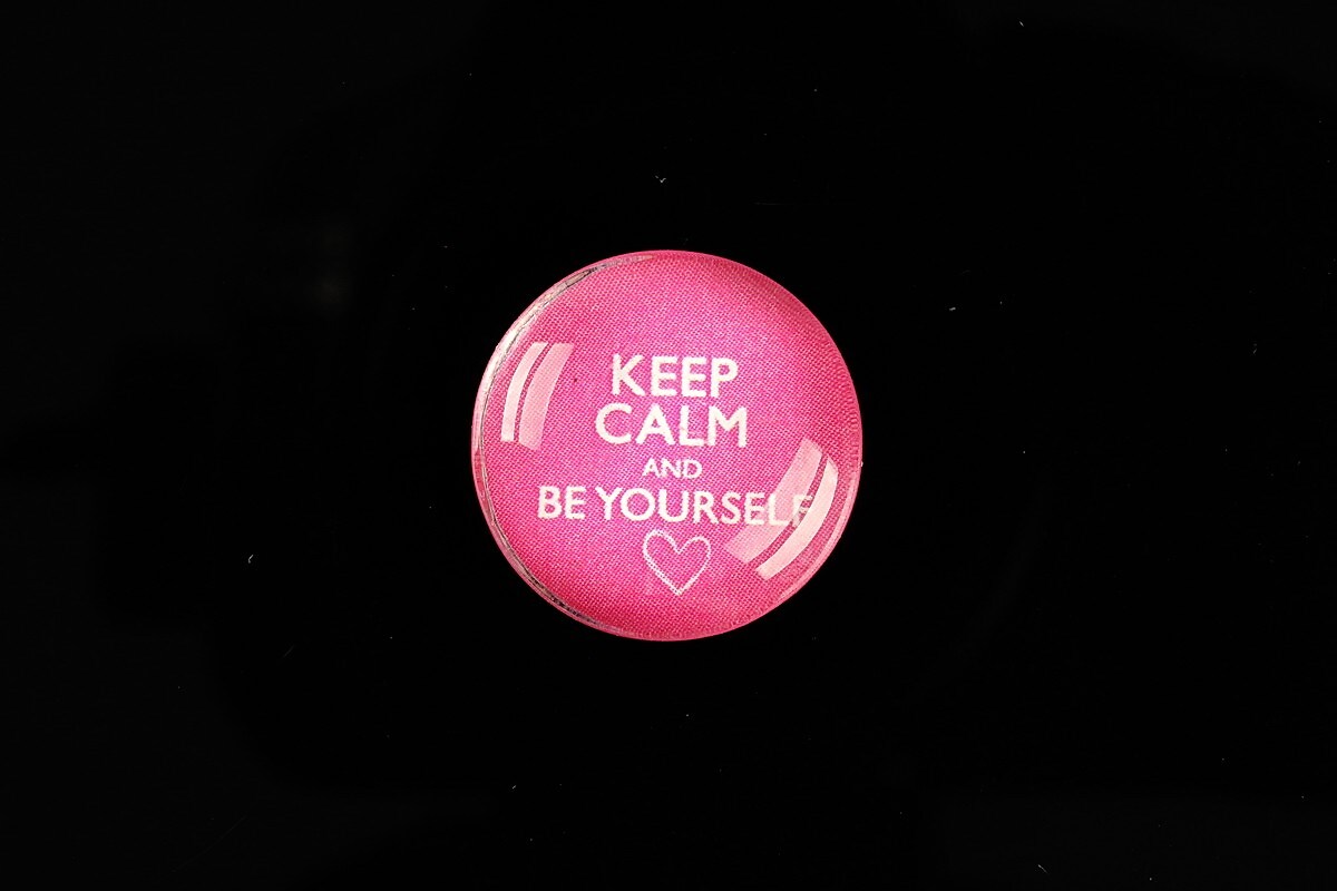 Cabochon sticla 20mm "Always Keep Calm" cod 959