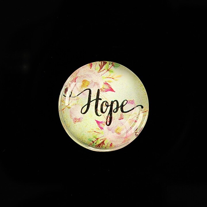 Cabochon sticla 20mm "Hope" cod 962