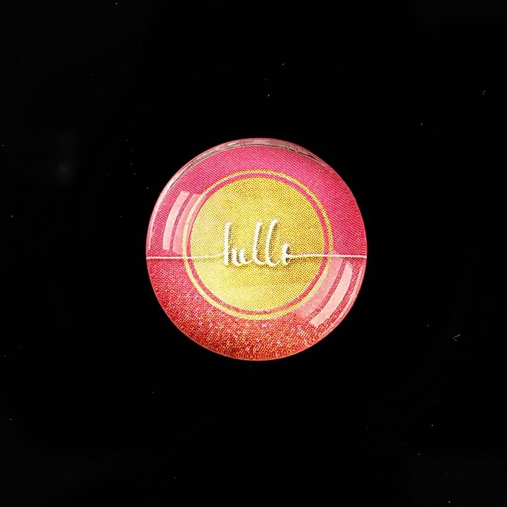 Cabochon sticla 20mm "hello" cod 966