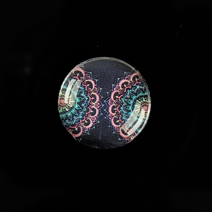 Cabochon sticla 20mm "Pattern" cod 971