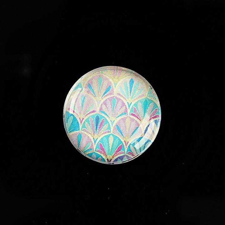 Cabochon sticla 20mm "Pattern" cod 972