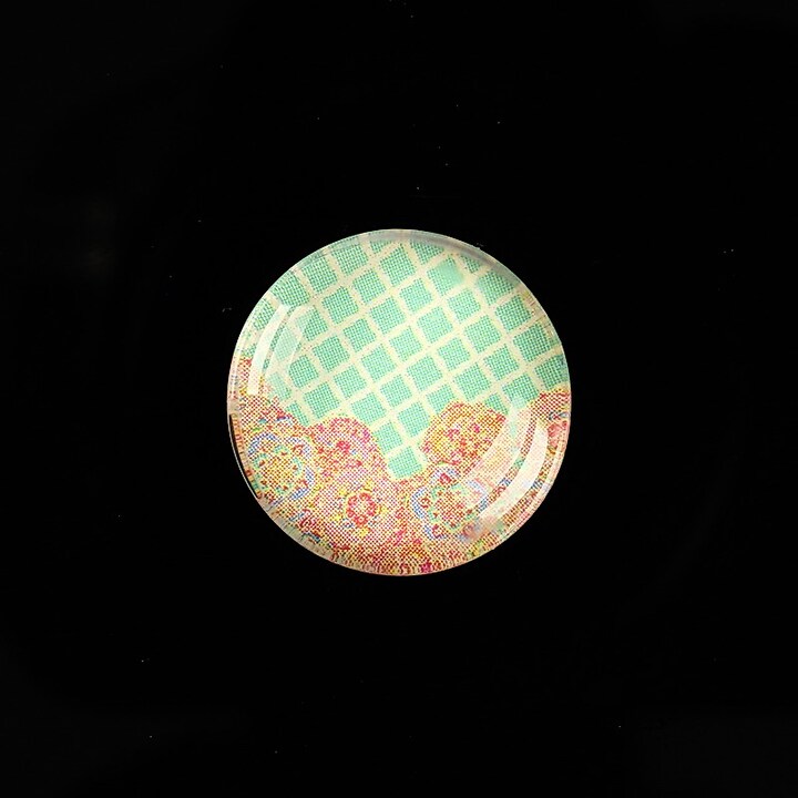 Cabochon sticla 20mm "Pattern" cod 974