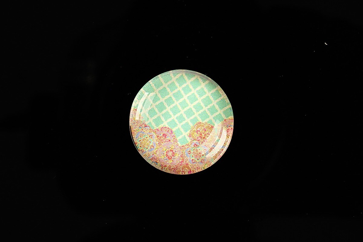 Cabochon sticla 20mm "Pattern" cod 974