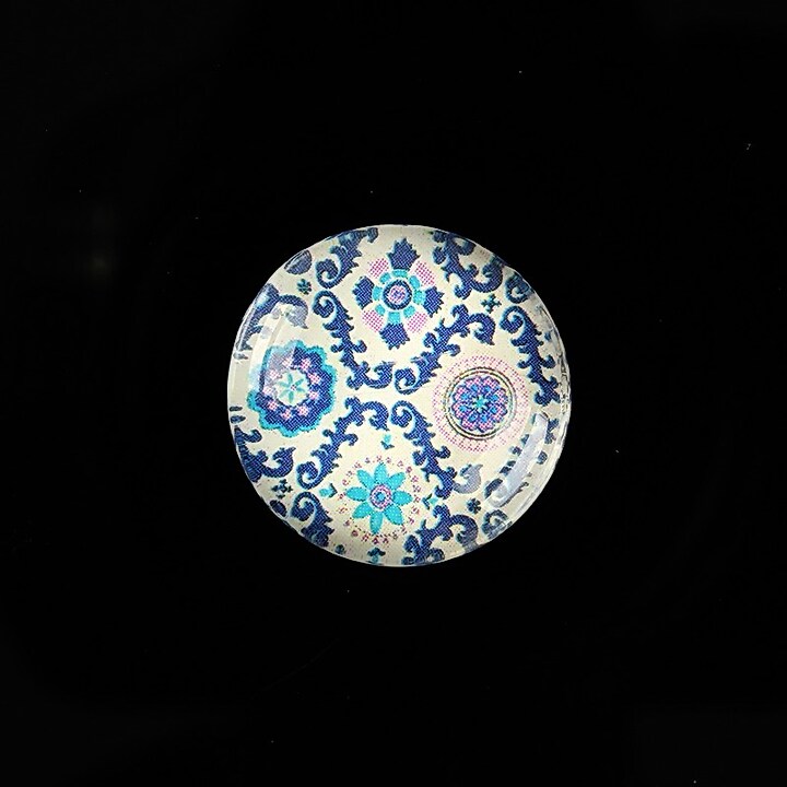 Cabochon sticla 20mm "Pattern" cod 977