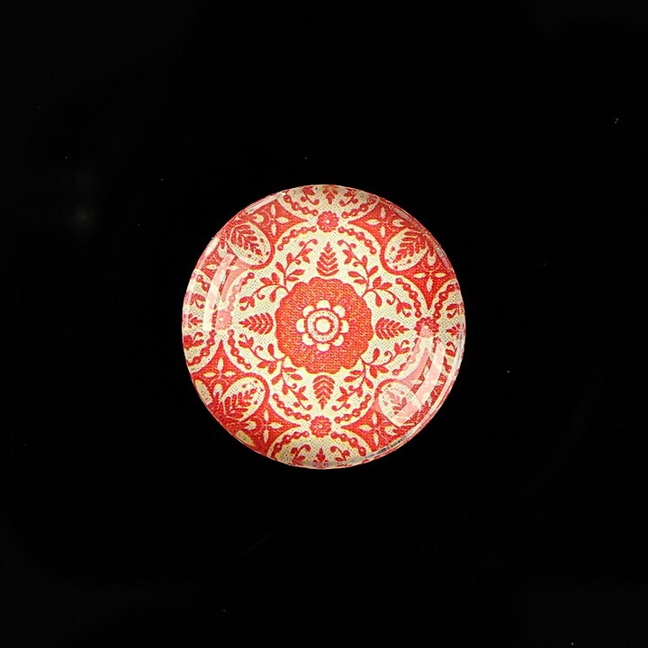 Cabochon sticla 20mm "Pattern" cod 978