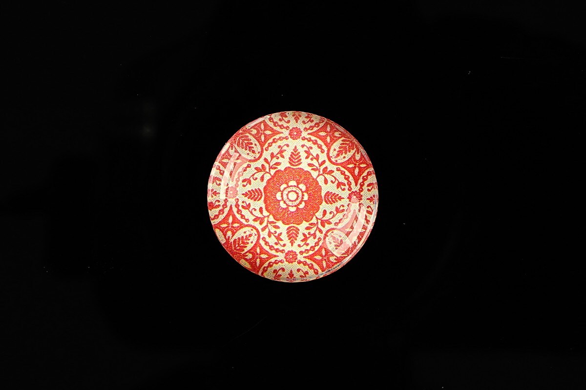 Cabochon sticla 20mm "Pattern" cod 978